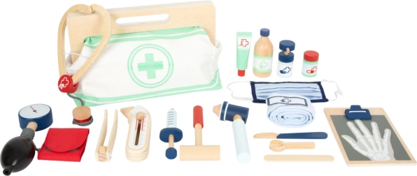 Quality wooden tools and soft fabric bag