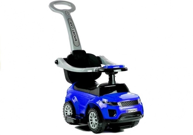 Blue Kids Ride-On Car with Push Handle