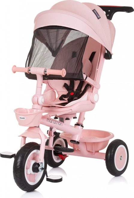 Chipolino Kids Tricycle with Canopy Marathon 2-in-1 Flamingo