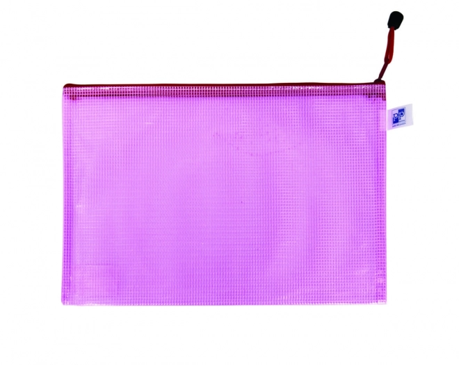 Pink Zip Mesh Envelope A4