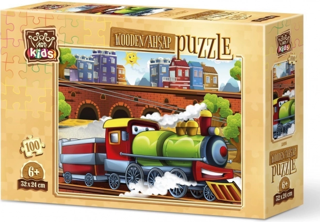 Wooden Train Puzzle 100 Pieces