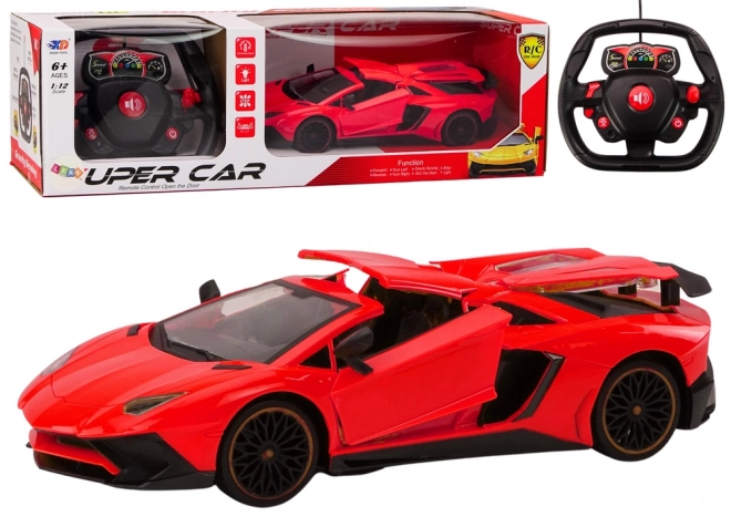 Remote Controlled Red Sports Car with Opening Doors