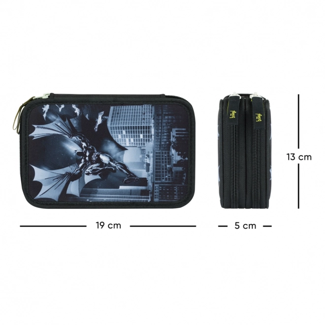 Baagl 3-piece Set: Backpack, Pencil Case, Bag - Batman Dark City