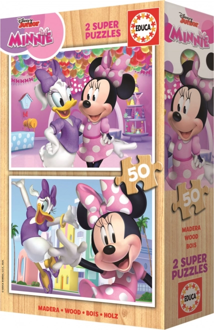 Wooden Puzzle Minnie and Daisy by Educa