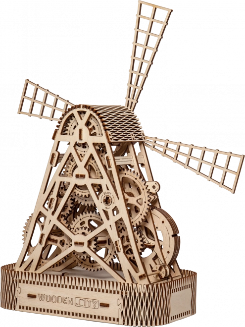 Wooden City 3D Windmill Puzzle