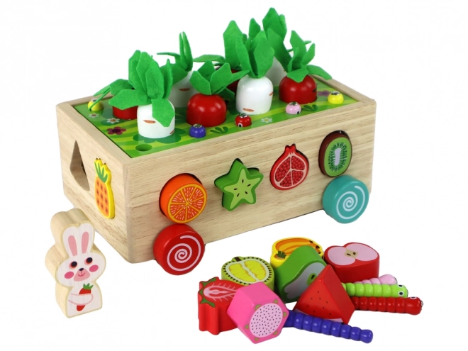 Wooden Carrot Patch Sorter for Kids