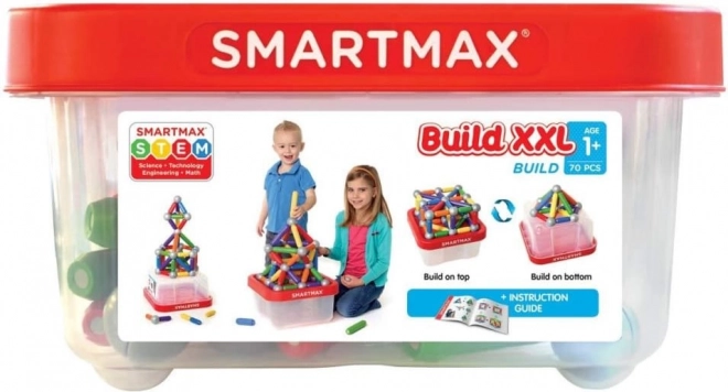 SmartMax Magnetic Construction Set - Large Container with 70 Pieces