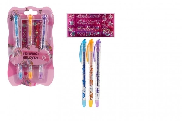 Tattoo Gel Pen Set with Stencils