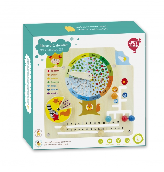 Lucy & Leo Nature Calendar - Wooden Educational Board