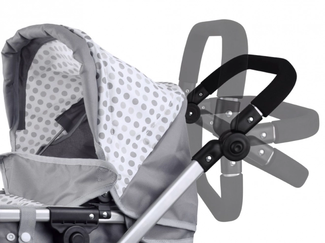 4-in-1 Doll Stroller with Bassinet – gray