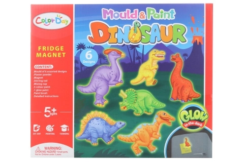 Glow-in-the-Dark Dinosaur Magnet Craft Kit