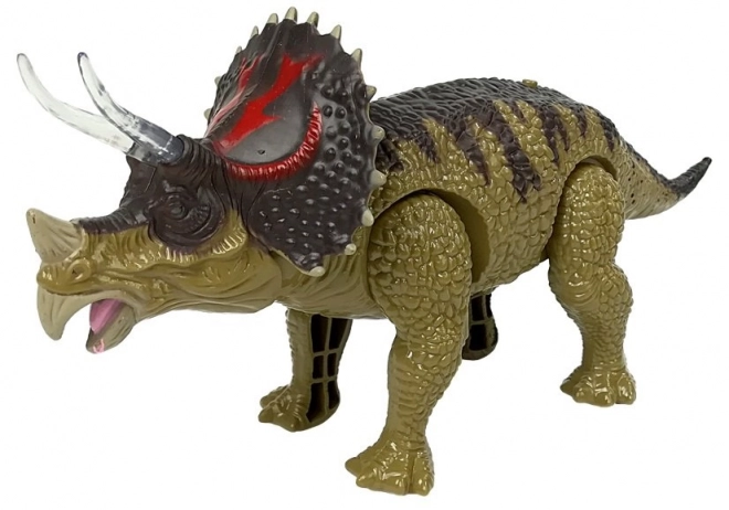 Battery Operated Green Triceratops Dinosaur Toy