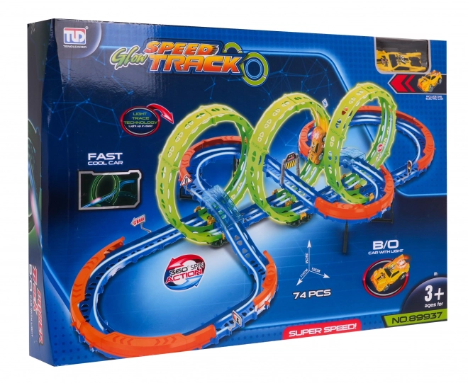 Extreme Race Track with LED Car and 360 Loops