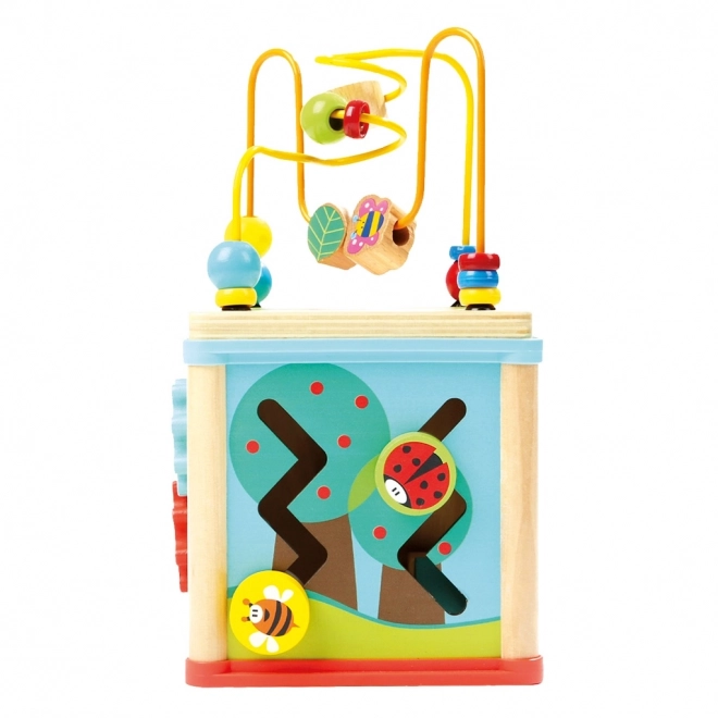 Bino Wooden Activity Cube with Clock