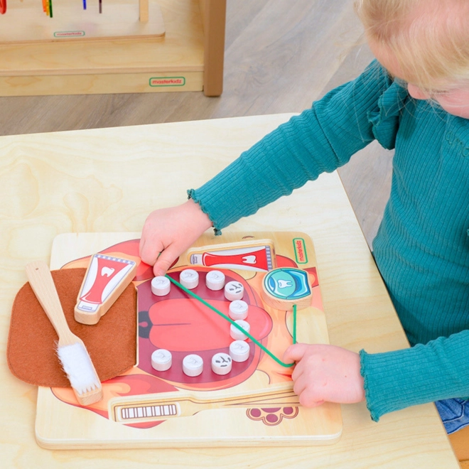 Masterkidz educational wall-mounted dental hygiene board with dog