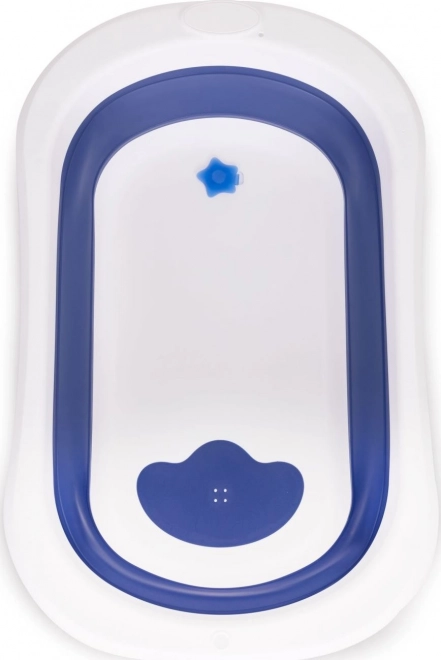 EcoToys Foldable Baby Bathtub with Drain - Blue