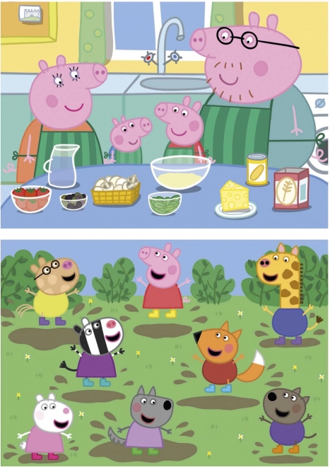 wooden puzzle peppa pig 2x25 pieces