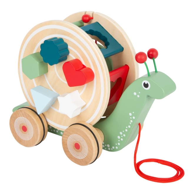 Montessori Pull-Along Snail with Shape Sorter