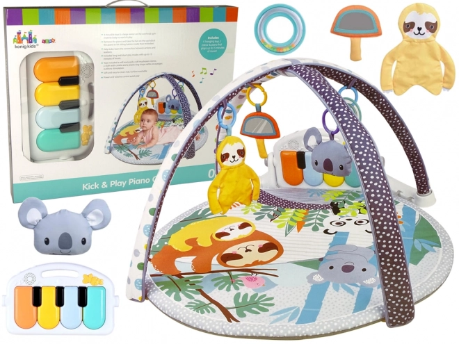 Educational Koala Baby Play Gym with Piano and Hanging Toys