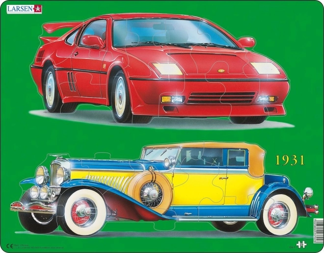 Larsen Just Cars - Then and Now 25-Piece Puzzle