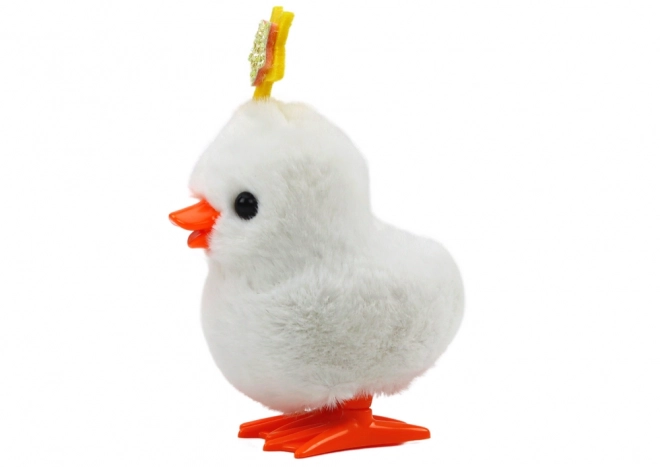 Wind-up Jumping White Chicken with Star