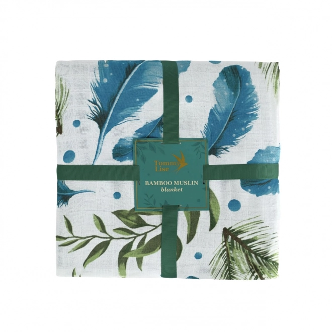 Tommy Lise Bamboo Muslin Blanket Herbs & Plumes