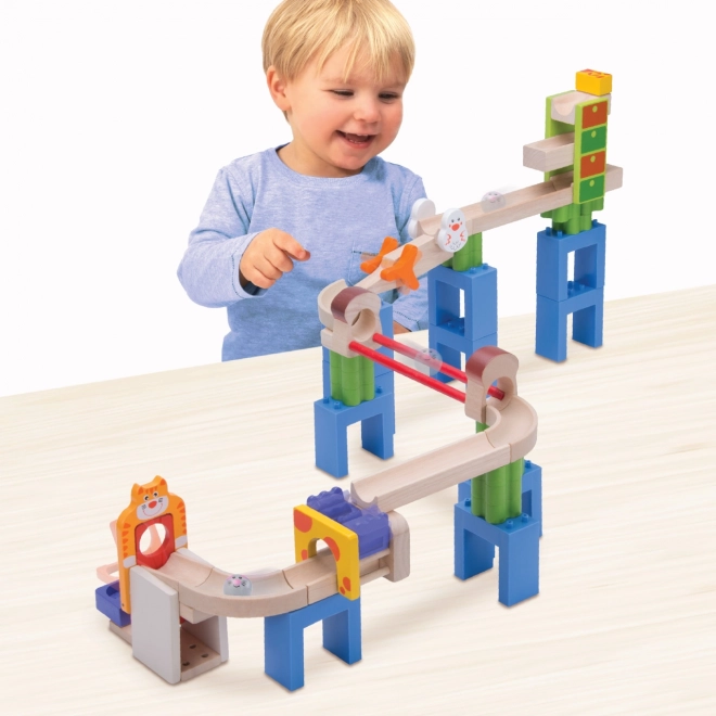 Wonderworld Wooden Marble Track - Cat and Mouse