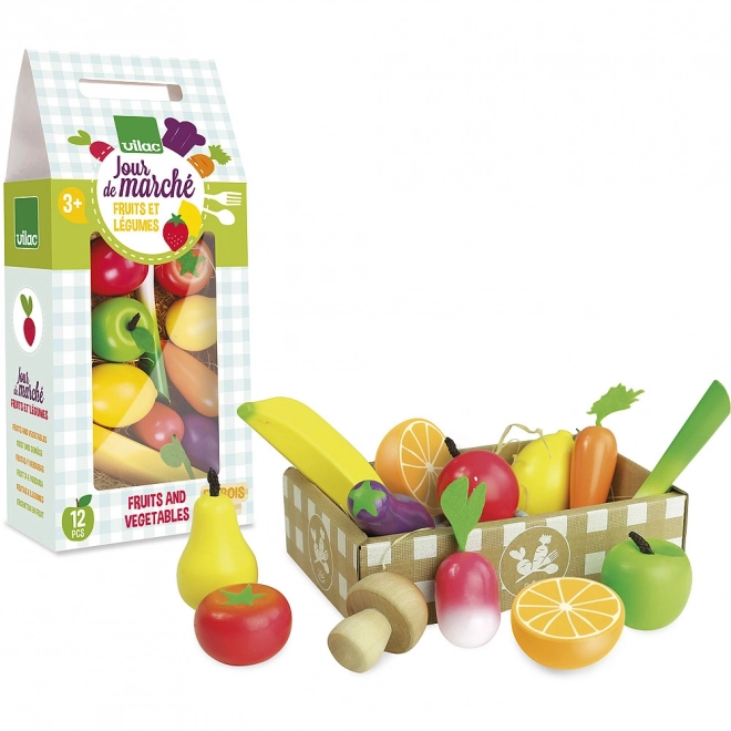 Vilac Wooden Fruits and Vegetables Set