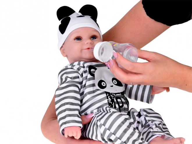 Charming Boy Doll in Panda Outfit