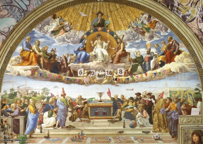 Schmidt Puzzle Art & Fun - Dispute on the Sacrament of the Altar 1000 Piece Puzzle