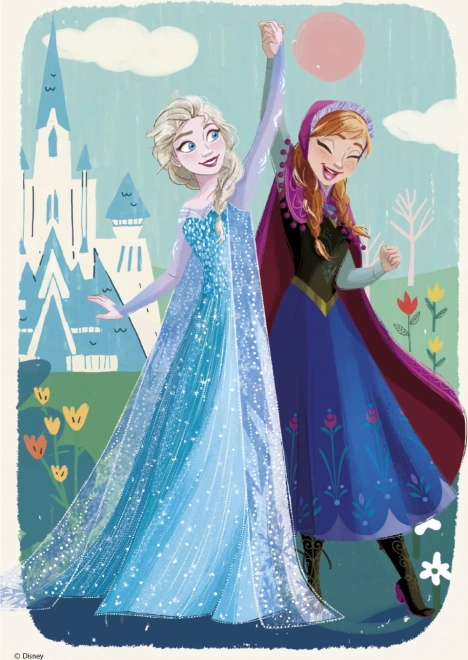 Frozen Puzzle Set Anna and Elsa 2x77 Pieces