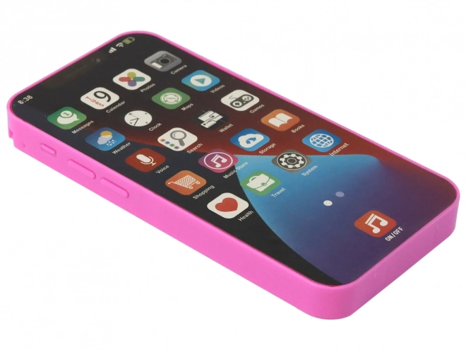 Dětský telefon se světlem a hudbou Růžová