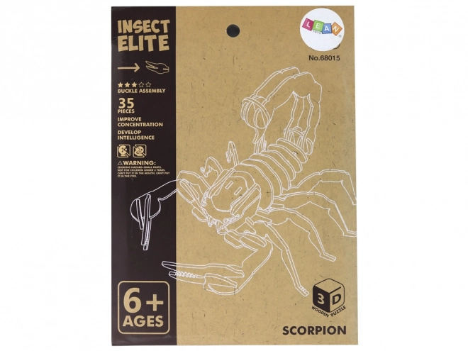 3D Wooden Scorpion Educational Puzzle