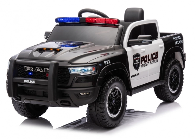 Battery-Powered Dodge Ram Police Car Black