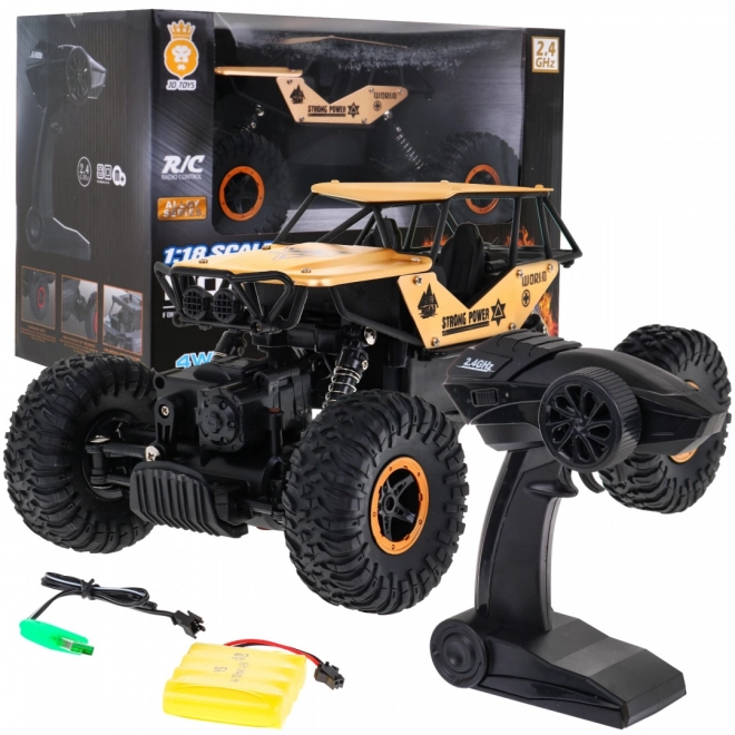 Remote Controlled Off-Road Crawler Monster for Kids 6+ Gold 1:18