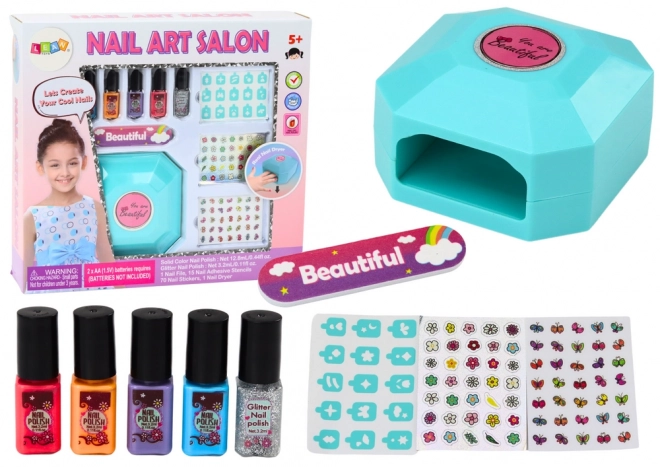 Nail Styling Kit with Dryer and Stickers