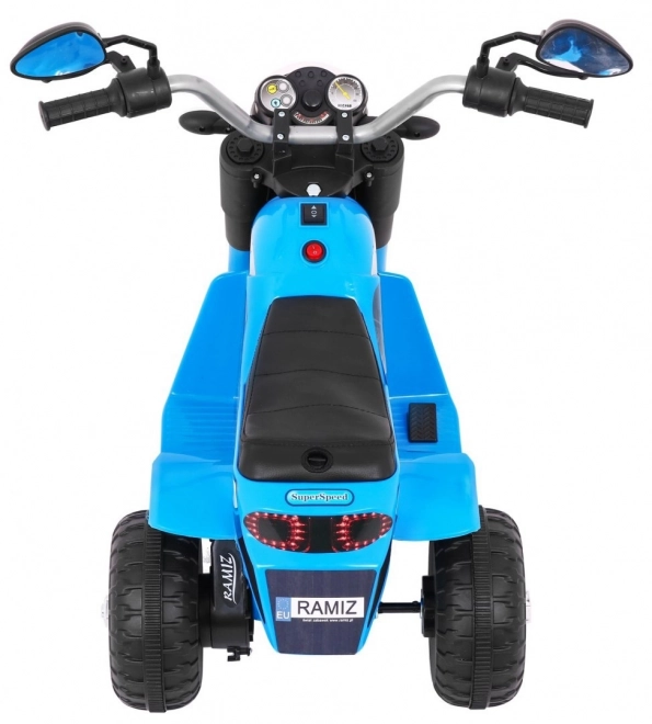 Mini ride-on bike with led lights blue