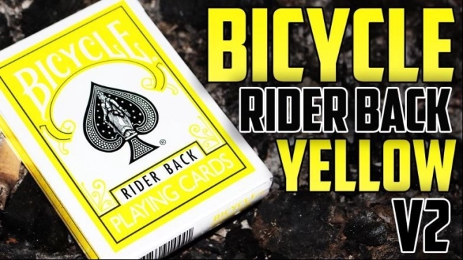 Yellow Bicycle Playing Cards