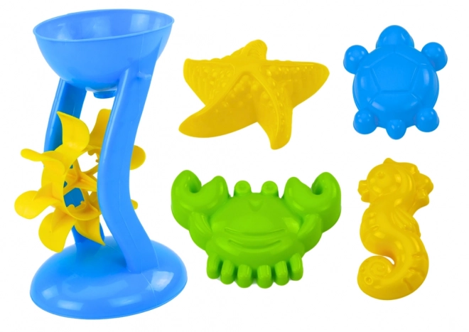 Colorful Sand Play Set with Bucket and Molds