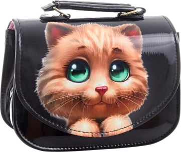 Shoulder Bag with Cat Motif