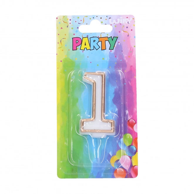 Golden Number Party Candle