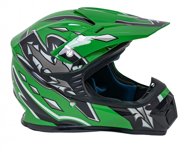 Kask na motocykl Enduro zelený