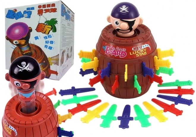 pop up pirate family game with 24 colorful daggers