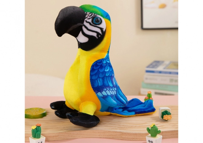 Yellow Plush Parrot Toy