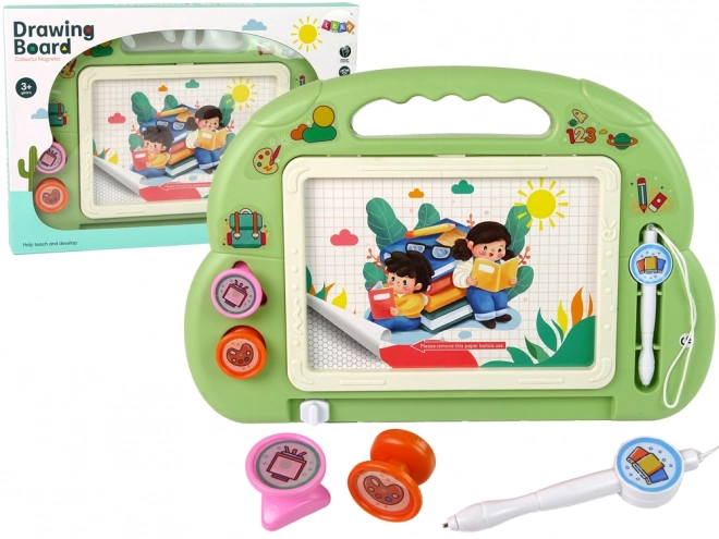 Green Magnetic Drawing Board for Kids