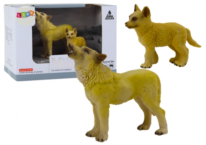 Wolf Figurine Set - Adult and Pup