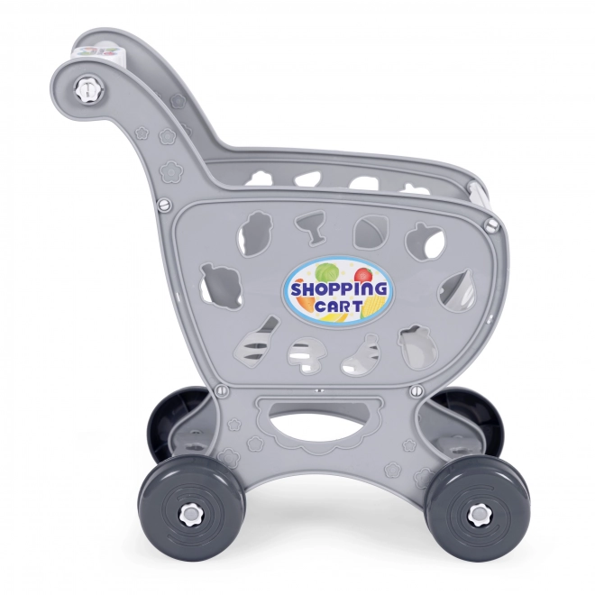 Children's Gray Shopping Cart with 18 Accessories