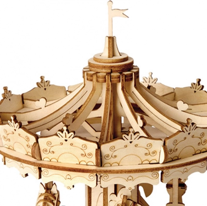 Robotic 3D Wooden Puzzle Merry-Go-Round