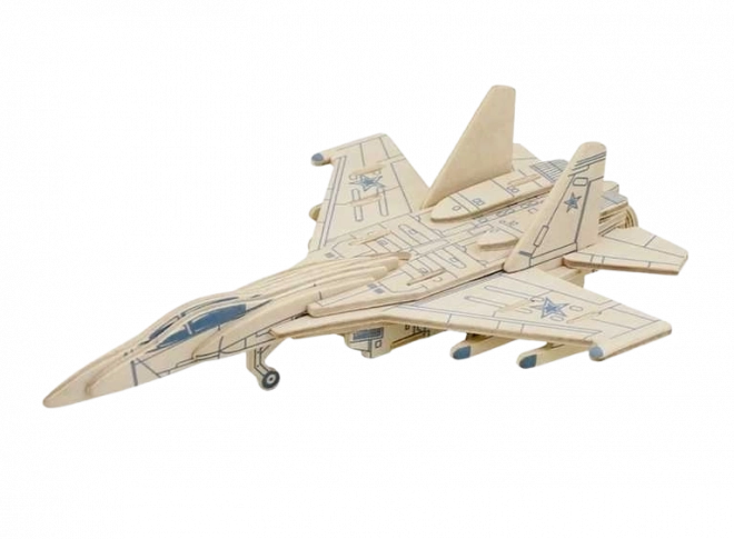 Robotic Wooden Puzzle Russian Fighter Jet SU27