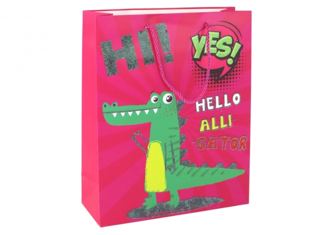 Pink Crocodile Gift Bag